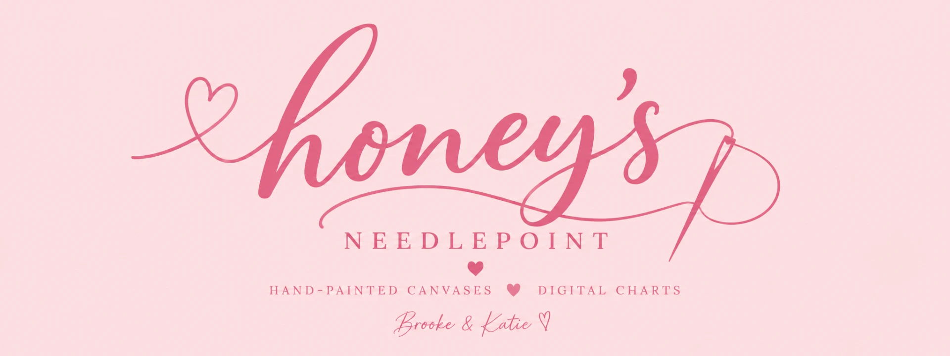 Honey's Needlepoint — hand-painted canvases and digital charts by Brooke and Katie
